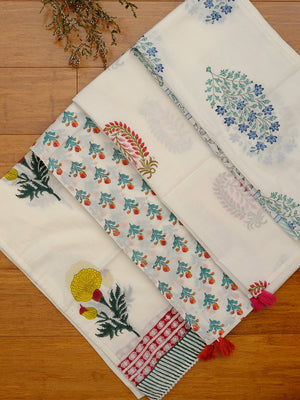Mountain Meadow Hand-block Printed Cotton Scarf